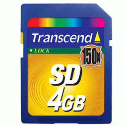 Transcend 4GB Secure Digital (150X) - TS4GSD150