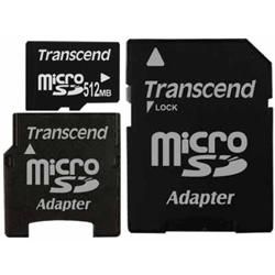 Transcend 512MB microSD (2 adapters) - TS512MUSD-2