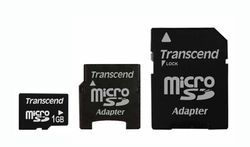 Transcend 1GB microSD (2 adapters) - TS1GUSD-2
