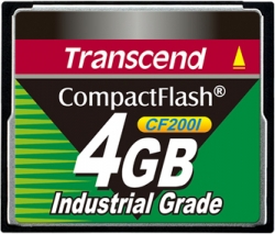 Transcend 4GB Industrial CF Card (200X)  - TS4GCF200I