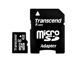 Transcend 4GB microSDHC Class 6 - TS4GUSDHC6