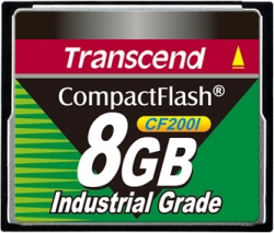 Transcend 8GB Industrial CF Card (200X)  - TS8GCF200I