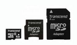 Transcend 4GB microSDHC (2 adapters) - TS4GUSDHC6-2