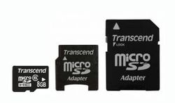 Transcend 8GB microSDHC (2 adapters) - TS8GUSDHC6-2
