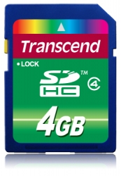 Transcend 4GB SDHC (Class 4) - TS4GSDHC4