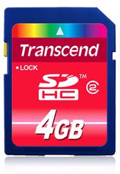 Transcend 4GB SDHC (Class 2) - TS4GSDHC2