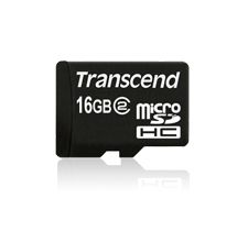 Transcend 16GB microSDHC Class 2 (no box & adapter) - TS16GUSDC2