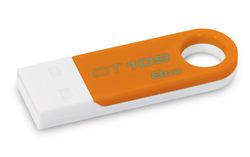 Kingston 8GB USB 2.0 DataTraveler 109 White & Orange - DT109O/8GB