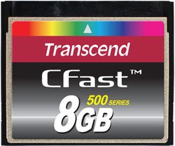 Transcend 8GB CFast Card (520X), SLC - TS8GCFX520I