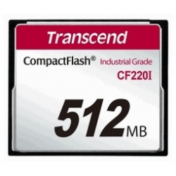 Transcend 512MB Industrial CF Card (220X, UDMA5) SLC - TS512MCF220I