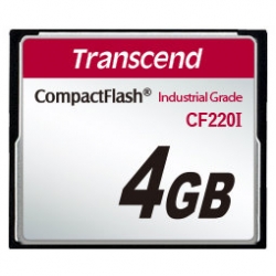 Transcend 4GB Industrial CF Card (220X, UDMA5) SLC - TS4GCF220I