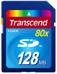 Transcend 128MB SD Card (80X) - TS128MSD80