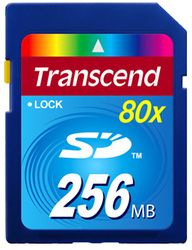 Transcend 256MB SD Card (80X) - TS256MSD80