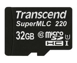 Transcend 32GB microSDHC220I Industrial with SuperMLC&U1 Speed - TS32GUSD220I