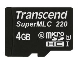 Transcend 4GB microSDHC220I Industrial with SuperMLC&U1 Speed - TS4GUSD220I