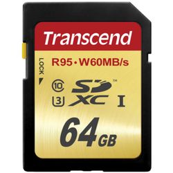 Transcend 64GB SDXC C10 UHS-I U3 - TS64GSDU3