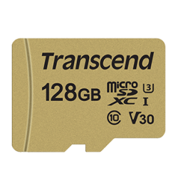 Transcend 128GB microSDXC UHS-I U3 V30 - TS128GUSD500S