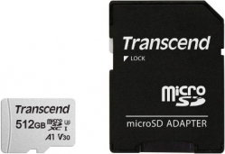 Transcend 512GB microSDXC UHS-I U3 A1 with Adapter - TS512GUSD300S-A