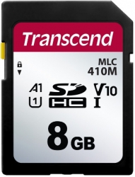 Transcend 8GB Industrial SDHC Card UHS-I A1 U1, MLC - TS8GSDC410M