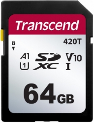 Transcend 64GB Industrial SDXC Card A1 U1, 3D TLC - TS64GSDC420T