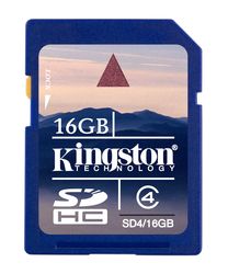 Kingston 16GB SDHC (Class 4) - SD4/16GB