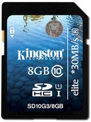 Kingston 8GB SDHC Gen 3 Elite (UHS-I 200X) - SD10G3/8GB