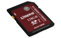 Kingston 128GB SDXC UHS-I High Speed Class 3 (U3) (R/W 90/80 MB/s) - SDA3/128GB