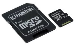 Kingston 128GB microSDXC Class 10 UHS-I Card with SD Adapter - SDC10G2/128GB