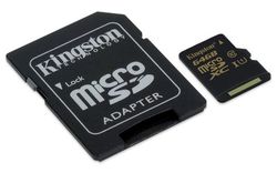 Kingston 64GB microSDXC Class 10 UHS-I Card with SD Adapter - SDCA10/64GB