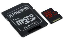 Kingston 128GB microSDXC Class 10 UHS-I U3 90R/80W Card with SD Adapter - SDCA3/128GB