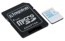Kingston 32GB microSDHC Class 10 Action Camera UHS-I U3 Card with SD Adapter - SDCAC/32GB