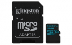 Kingston 32GB microSDHC UHS-I Class U3 Canvas Go! with SD Adapter - SDCG2/32GB