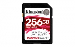 Kingston 256GB SDXC UHS-I Class 3 (V30) Canvas React - SDR/256GB