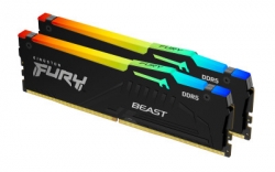Kingston 32GB 5200MT/s DDR5 CL40 DIMM (Kit of 2) FURY Beast RGB XMP - KF552C40BBAK2-32