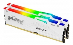 Kingston 64GB 6000MT/s DDR5 CL40 DIMM (Kit of 2) FURY Beast White RGB XMP - KF560C40BWAK2-64