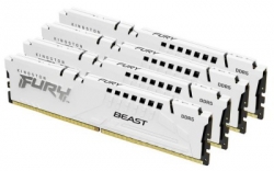 Kingston 128GB 5600MT/s DDR5 CL40 DIMM (Kit of 4) FURY Beast White XMP - KF556C40BWK4-128