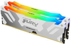 Kingston 32GB 6000MT/s DDR5 CL32 DIMM (Kit of 2) FURY Renegade RGB White XMP - KF560C32RWAK2-32