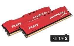 Kingston HyperX 8GB 1333MHz DDR3 CL9 DIMM (Kit of 2) FURY Red Series - HX313C9FRK2/8
