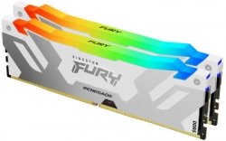 Kingston 32GB 7600MT/s DDR5 CL38 DIMM (Kit of 2) FURY Renegade RGB White XMP - KF576C38RWAK2-32