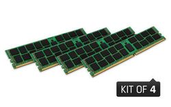 Kingston 64GB 2400MHz DDR4 ECC Reg CL17 DIMM (Kit of 4) 1Rx4 - KVR24R17S4K4/64