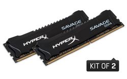 Kingston HyperX 16GB 2400MHz DDR4 CL12 DIMM (Kit of 2) XMP Savage Black - HX424C12SB2K2/16