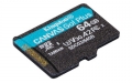 Kingston 64GB microSDXC Canvas Go Plus 170R A2 U3 V30 Single Pack w/o Adapter - SDCG3/64GBSP