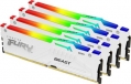 Kingston 64GB 5600MT/s DDR5 CL40 DIMM (Kit of 4) FURY Beast White RGB XMP - KF556C40BWAK4-64