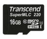 Transcend 16GB microSDHC220I Industrial with SuperMLC&U1 Speed - TS16GUSD220I